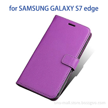 Mobile Case Dealer Litchi Texture Horizontal Flip Leather Case for Samsung Galaxy S7 Edge